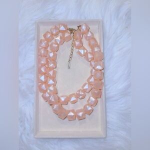 Elegant Pink Beaded Necklace